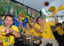 True passion of Brazilian football fans